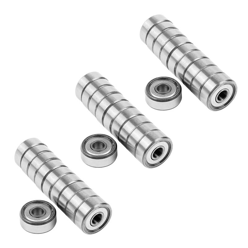 

30Pcs Miniature Sealed Metal Shielded Metric Radial Ball Bearing Model: 604 ZZ 4X12X4MM