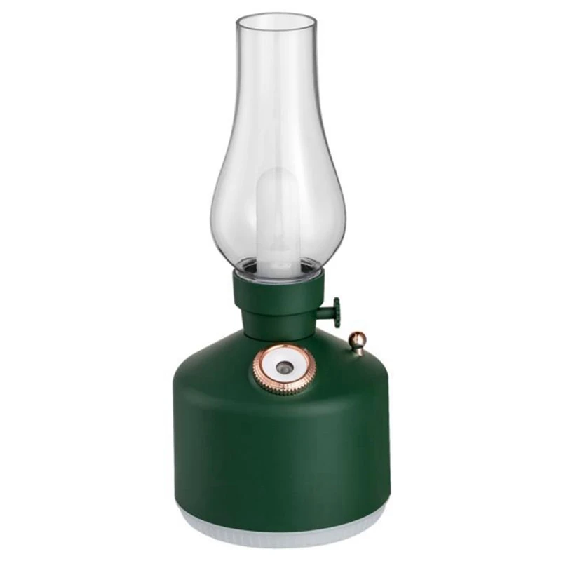 

USB Chargeable Retro Lamp Air Humidifier With LED Light Aromatherapy Diffuser Mist Maker For Home Decoration