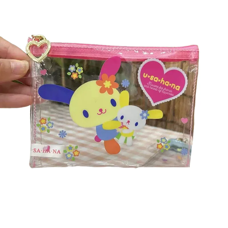 Милый пенал Usahana Kawaii, прозрачный, с принтом, из ПВХ, сумка для хранения, мультяшная косметичка на молнии, аниме-аксессуар, подарок для друга (art.: 3920dbfcdb4ac) - 3920dbfcdb4ac