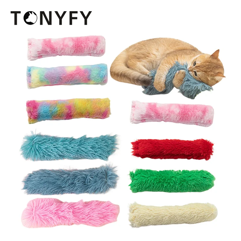 

Cat Plush Toy Winter Warm Long Pillow with Catnip Toys Kitten Interactive Self-healing Catch Playing Toy Cat Chew Toy Supplies