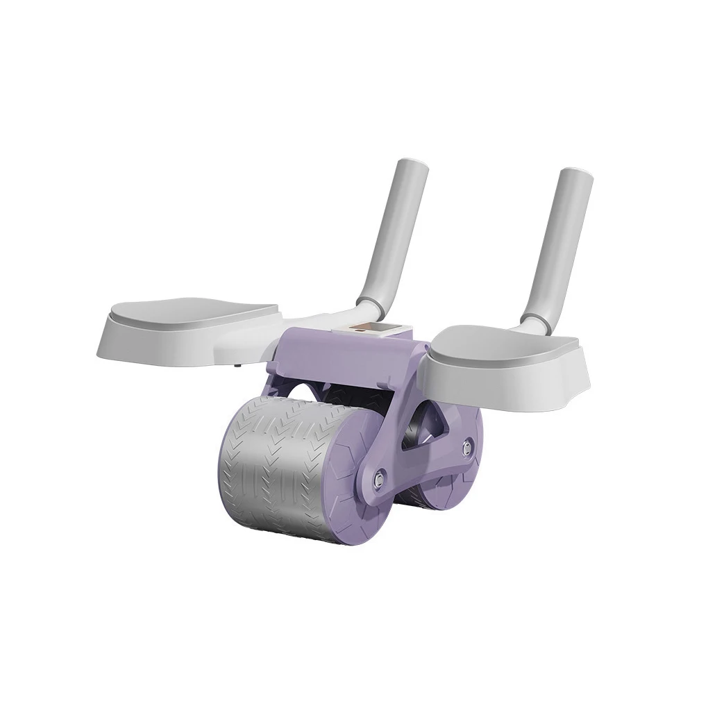 

Abdominal Wheel with Digital Counter Automatic Muscle Rolling Phone Holder Elbow Support Trainer Roller Fitness
