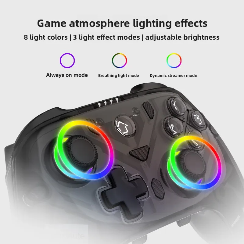Беспроводной игровой контроллер Abxylute C8 Tri-Mode (Bluetooth2.4Gпроводной) с эргономичной рукояткой, совместимый с ПК и Nintendo Switch 2 (art.: 3920daebbf51a) - 3920daebbf51a