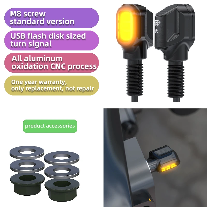 

Мини светодиодный указатель поворота для электрического скутера, 12 В, универсальный указатель поворота высокой яркости, передние и задние указатели поворота мотоцикла