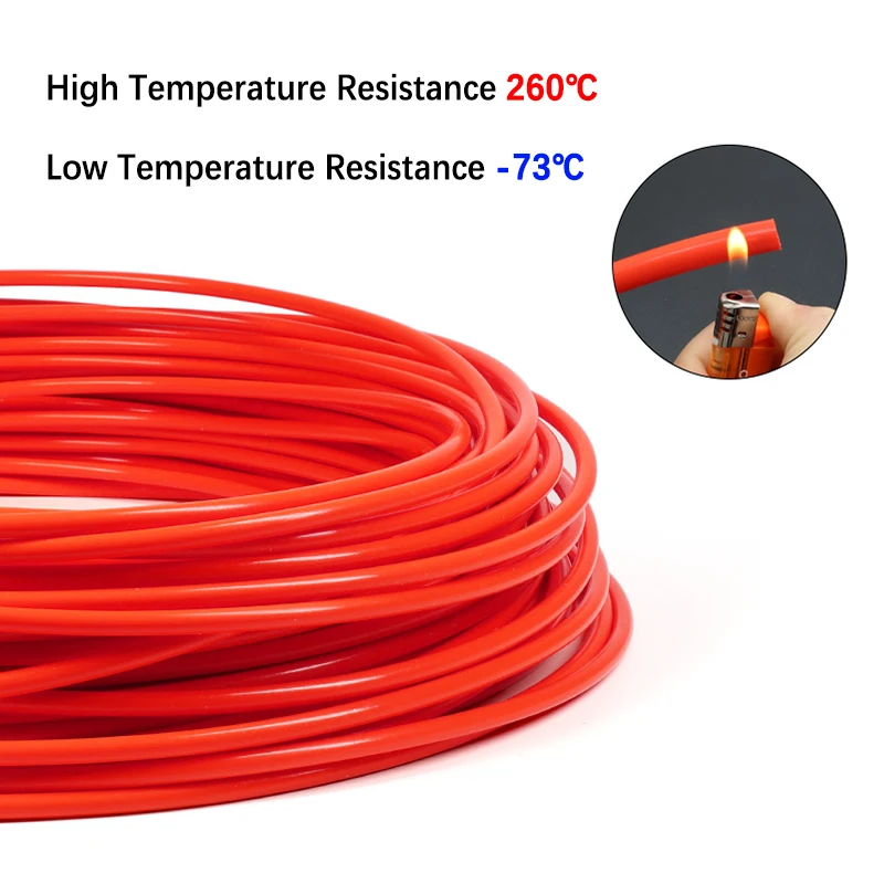 Фото Трубка из ПТФЭ 2/10 м, 150 В, 30L - 8L, внутренний диаметр 0,3 - 3,38 мм, F46, изолированная капиллярная трубка для защиты от перегрева, высокотемпературная, коррозионностойкая №3