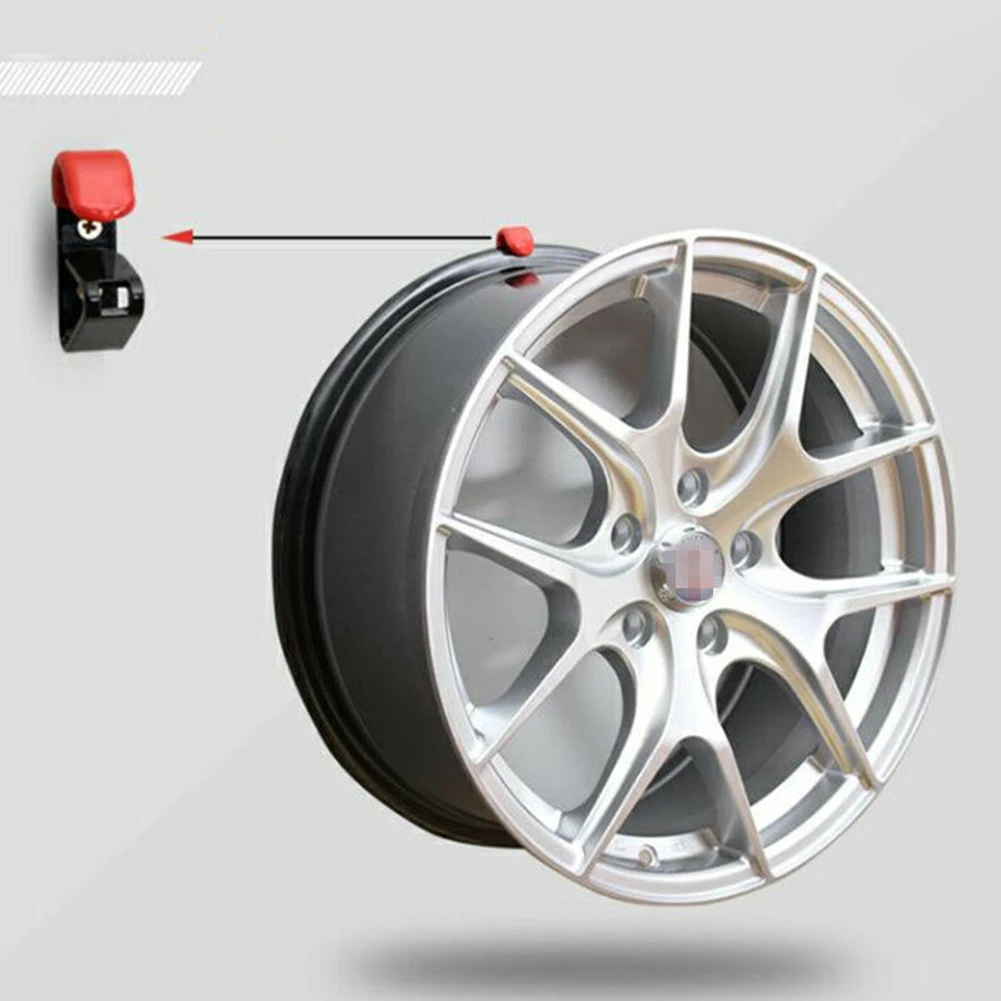 

Wheel Hub Hook Display Stand For 13-22 Inch Wheel Hub Hanging Replacement Wall Mounted 1 Pcs Black+Red Cars Tire