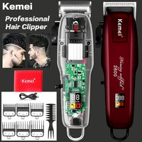 kemei hair cutting machine for men electric hair clipper usb rechargeable trimmer professional cordless clippers haircut tool 5