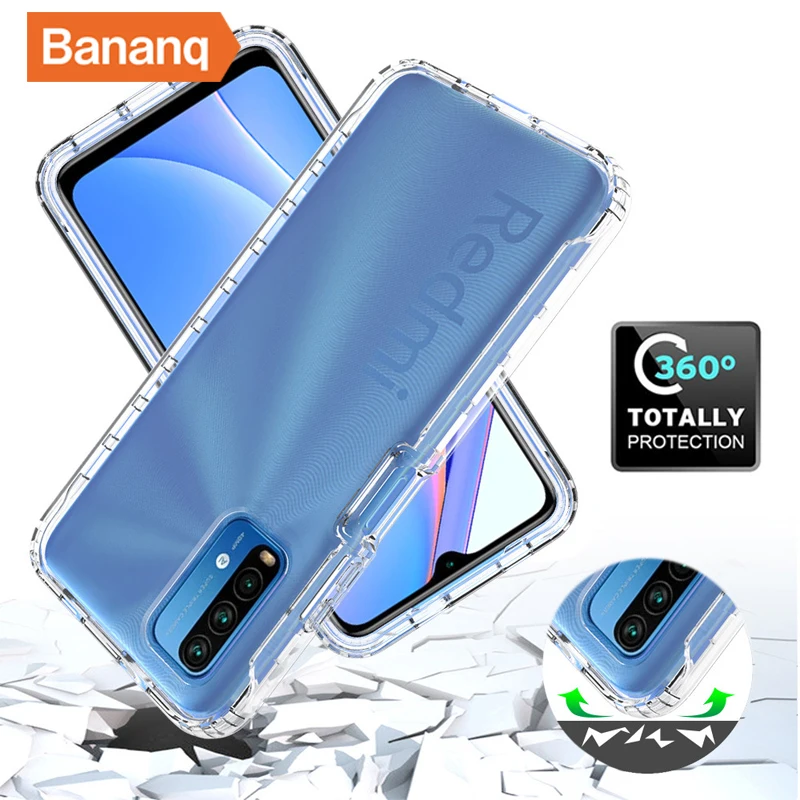 

Bananq Anti Falling Clear Case For Redmi 9A 9C 10 4G Transparent Silicone Cover for Xiaomi Poco M3 Note10 Pro Phone Accessories