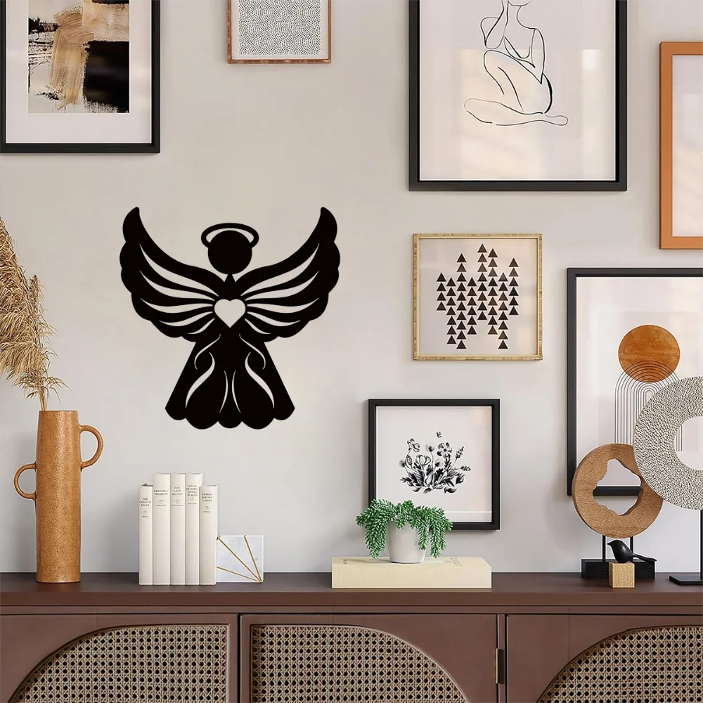 Рождественский Ангел Металлическая Настенная Художественная Декоративная