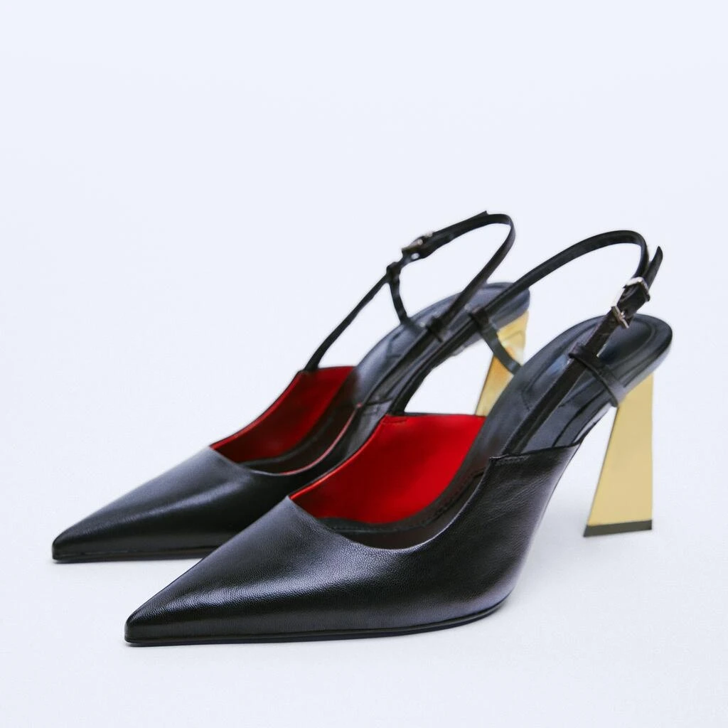 Женские босоножки на высоком каблуке с острым носком | Обувь