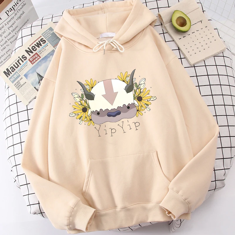 

Harajuku Anime Avatar The Last Airbender Hoodies Sweatshirt Men Women Fashion Cartoon Appa Print Winter Casual Loose Men Hoody