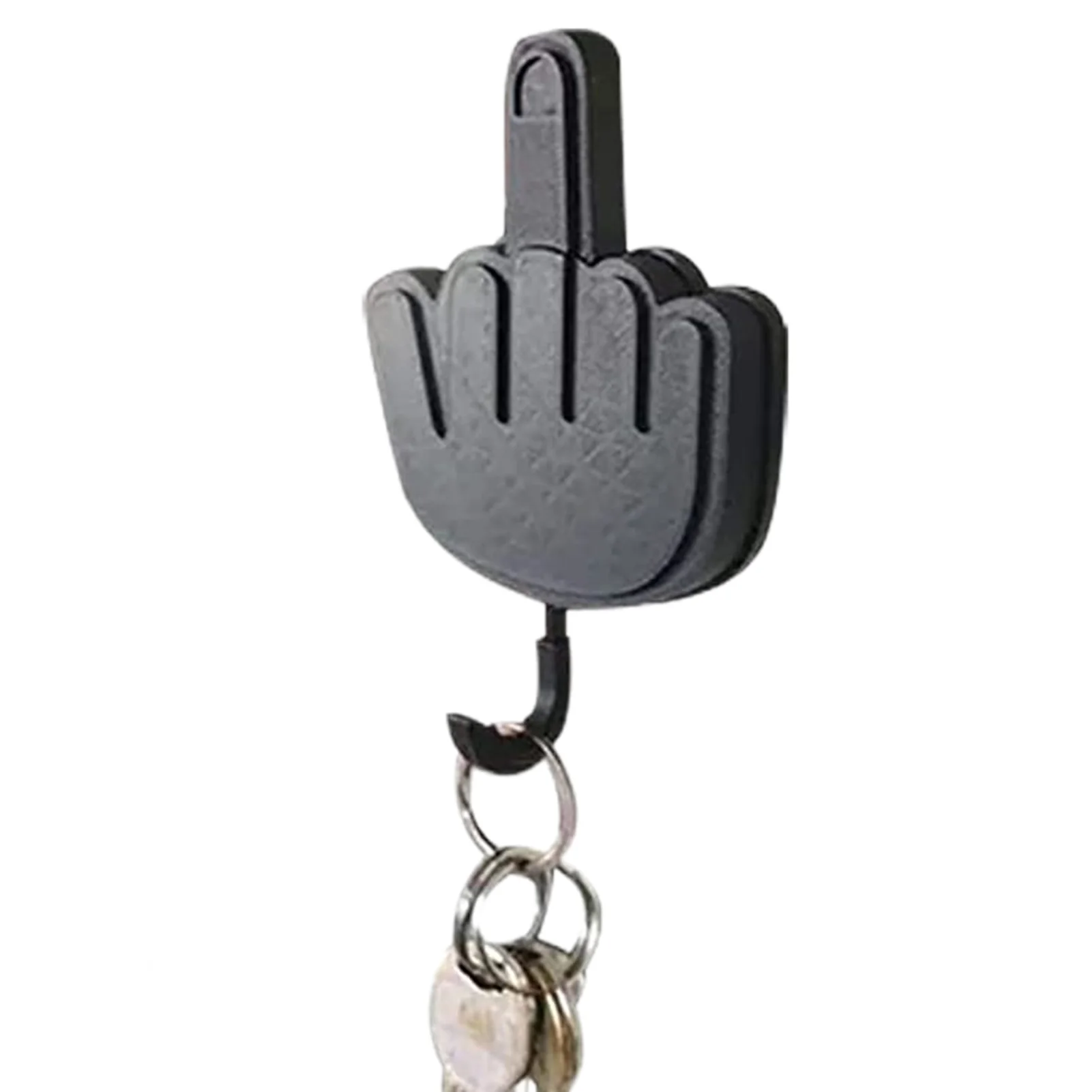 

Креативный выдвижной держатель для ключей на средний палец, настенная вешалка для одежды, украшение комнаты, липкий крючок без перфорации, ...