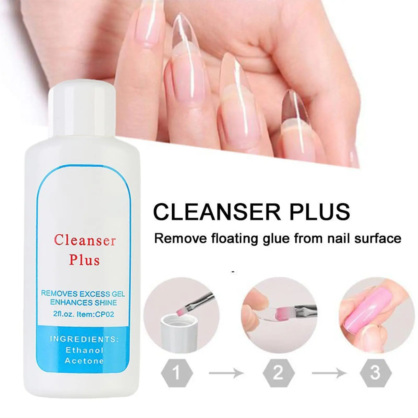 Dissolvant de vernis à ongles Gel UV liquide  couche collante  dégraissant propre en acrylique pour