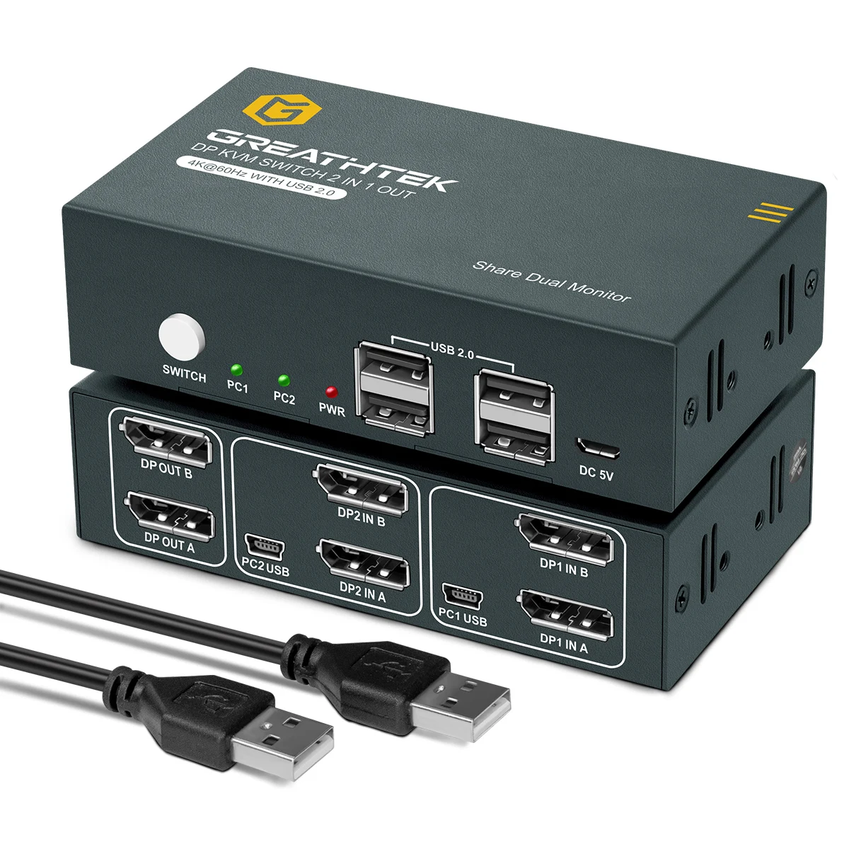 USB HDMI DP DVI VAG KVM переключатель для Windows10 PC 2 4 8 16 в 1 2 выхода клавиатуры мыши принтера совместное использование 4 устройств USB переключатель