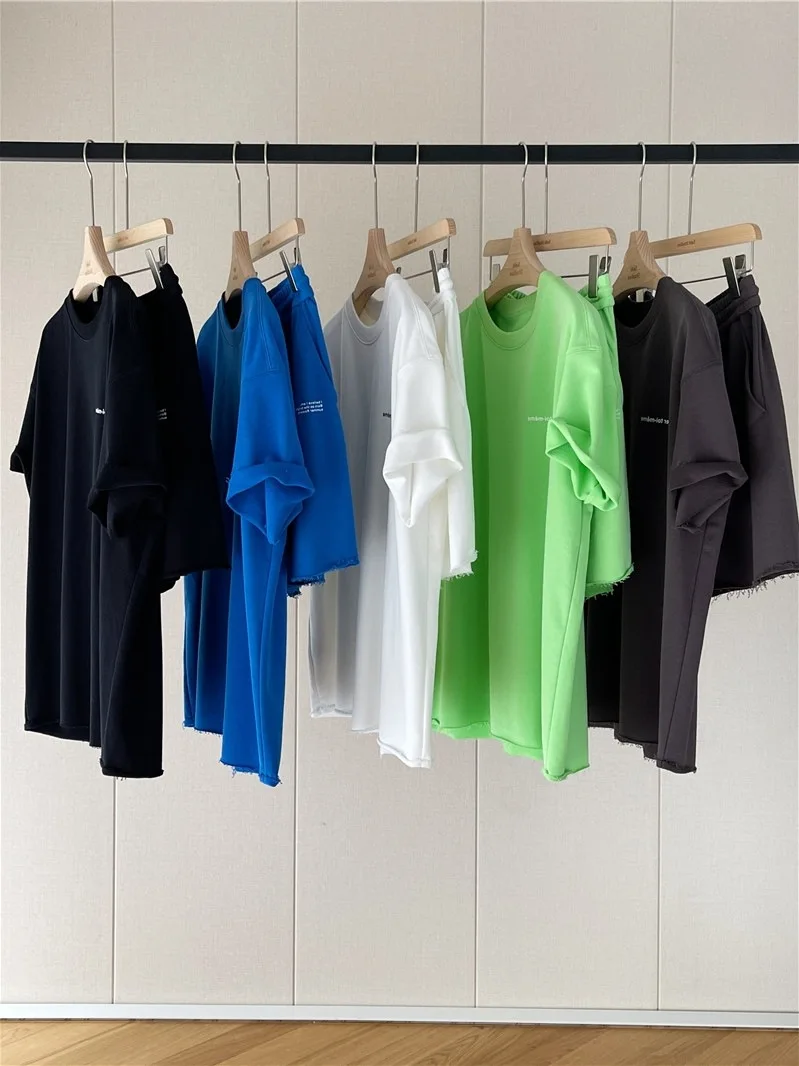 

Summer Chic Casual Loose Two Pieces Suits Streetwear Short Sleeve T Shirt Shorts Tracksuits Lady Sportwear Outdoor Suits