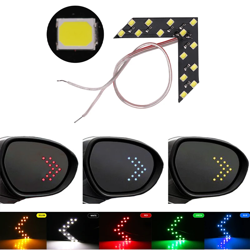 

2 шт., Автомобильные светодиодные Поворотные лампы для зеркала заднего вида