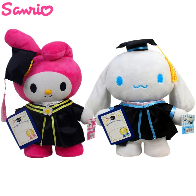 

Sanrio Graduation Dress Doctor Hat Plush Toy Cinnamoroll My Melody Little Twin Star Pokemon Pikachu Stuff Doll Uniform Toy Gift