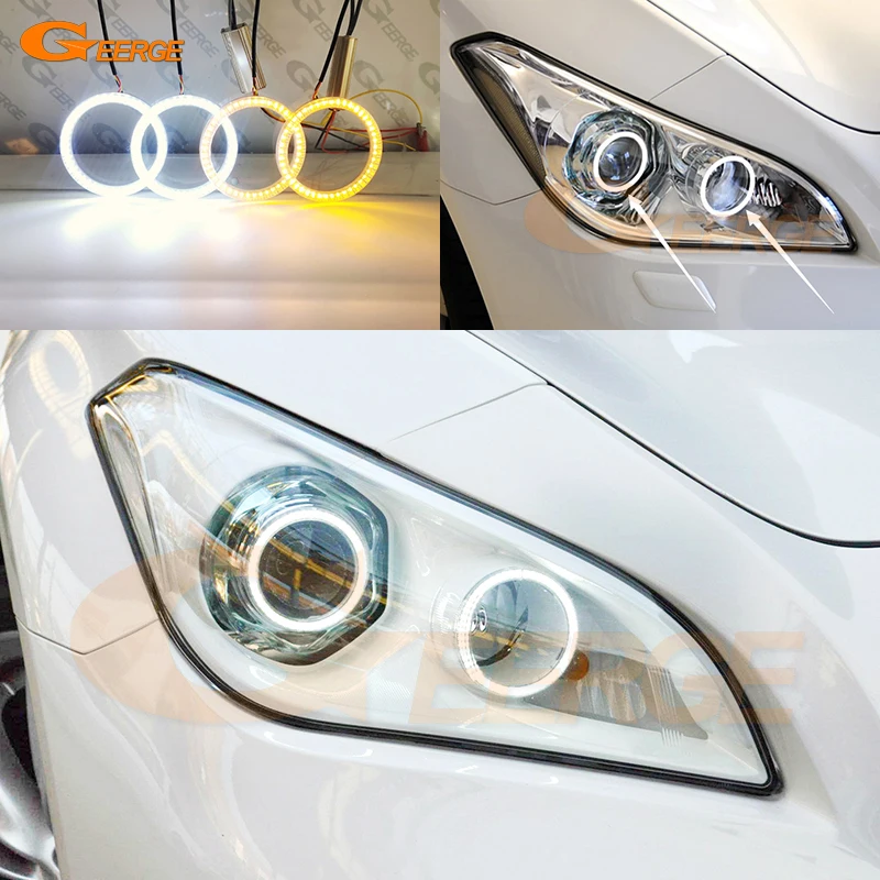 

Geerge For Infiniti M M25 M37 M56 Q70 NISSAN FUGA Y51 Ultra Bright SMD LED Angel Eyes Kit Halo Rings Day Light
