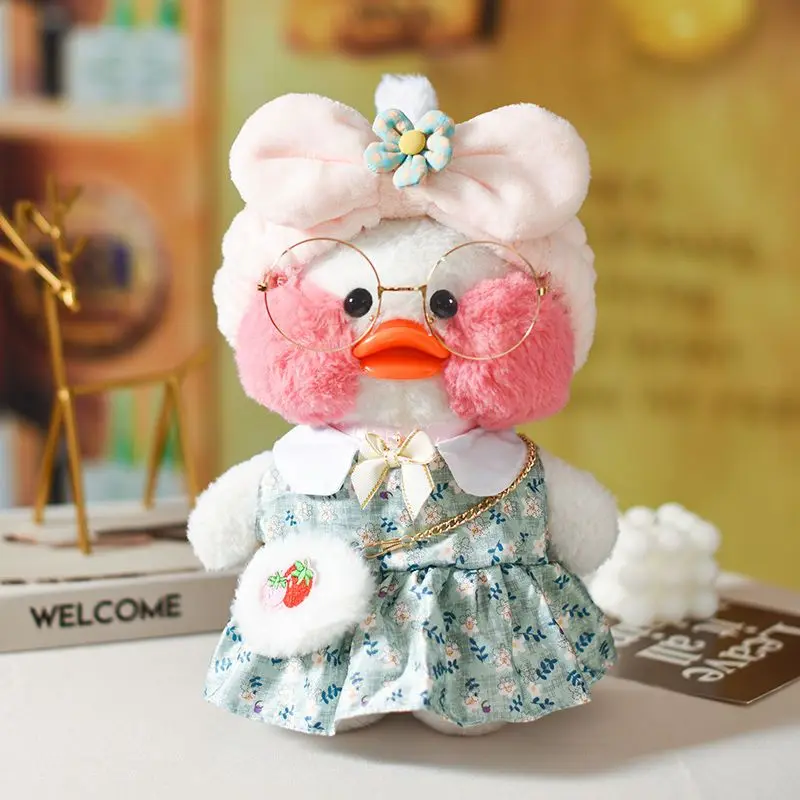 

Розовая плюшевая игрушка LaLafanfan Kawaii Cafe Mimi желтая утка, 30 см, милая мягкая кукла, мягкие куклы-животные, детские игрушки, подарок на день рождения для девочки