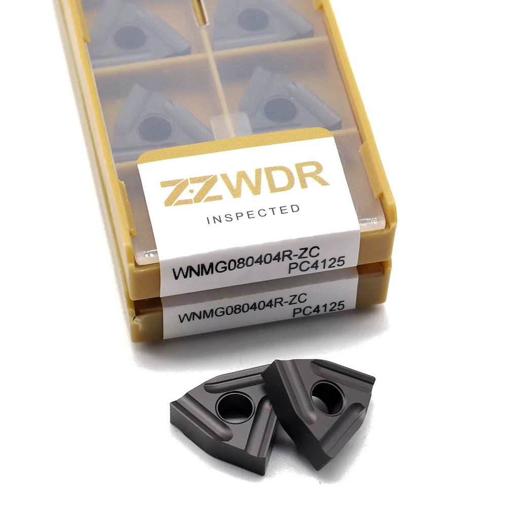 

WNMG080404R ZC PC4125 10 шт., внешние Токарные пластины, токарные инструменты, фрезерный станок, твердосплавная пластина для стали