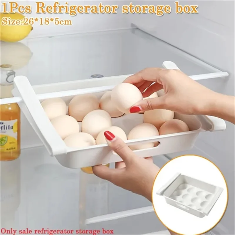 

Fridge Organizer Storage Box Refrigerator Drawer Type Egg Fruit Storage Box Kitchen Accessories Organizer Fridge Storage Shelf