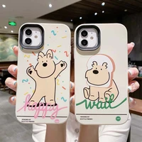 3 in 1 bumper shockproof soft cute dog case phone case for iphone 13 12 11 pro max xs max xr x 6 6s 7 8 plus se2020 cover