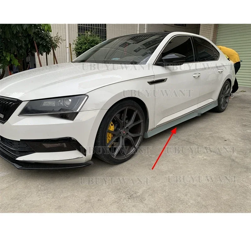 Для Skoda Superb 2015 2016 2017 2018 2019 4 шт. боковые юбки удлинители обвесы удлинитель рокерная