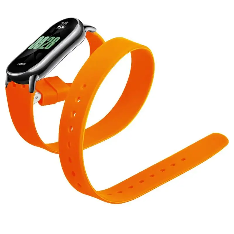 

Fashion Silicone Long Strap For Xiaomi Mi Band 8/8 Replacement Wrist Bands Casual Sport Adjustable Strap Watch Accessories
