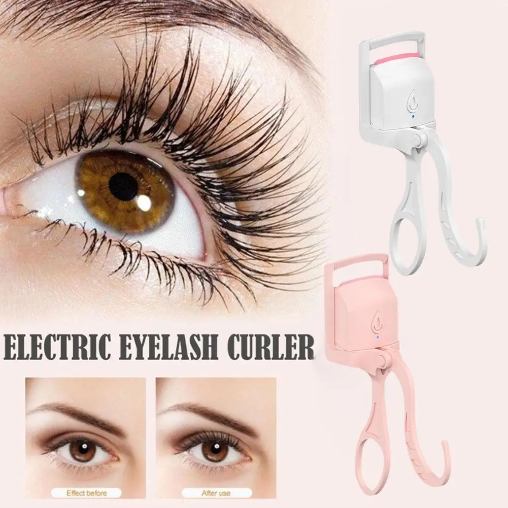 

Electric Heated Eyelash Curler Portable Long Lasting Makeup Clip Eyelash Eyelash Curl Curling Curler Shaping Eyelash Tool D4I8