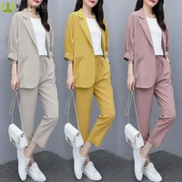 2022 spring and autumn new style suit large size korean version loose and slim leisure elegant suit two piece womens suit