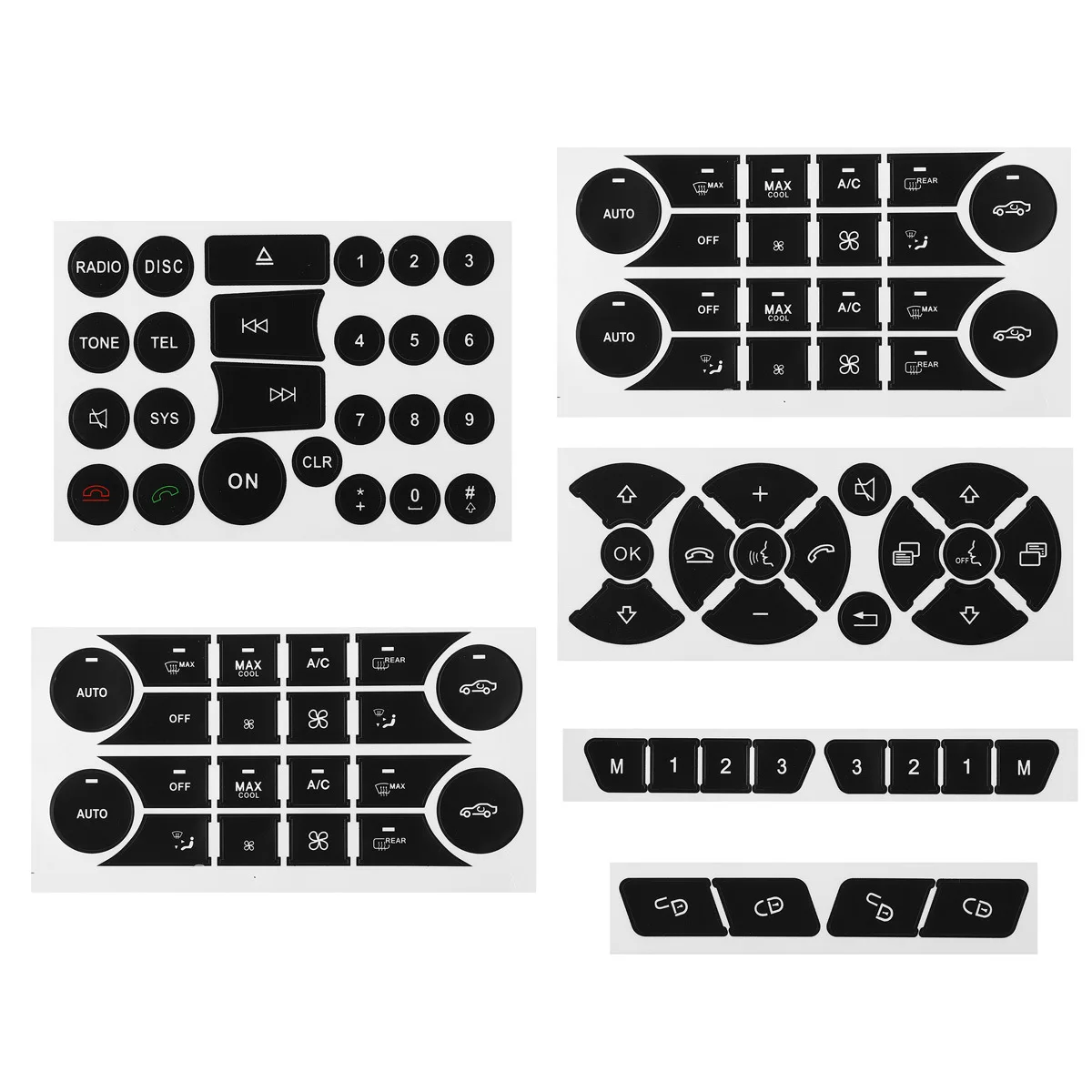 

Car Interior Button Repair Sticker Center Control Button Repair Sticker Decorative Accessories Dropshipping for 2007-2014 AC