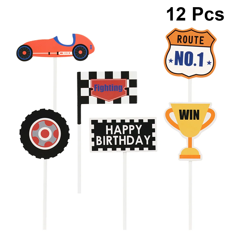 

Race Car Party Supplies Racecar Dessert Cupcake Toppers Race Car Cupcake Topper Birthday Favor