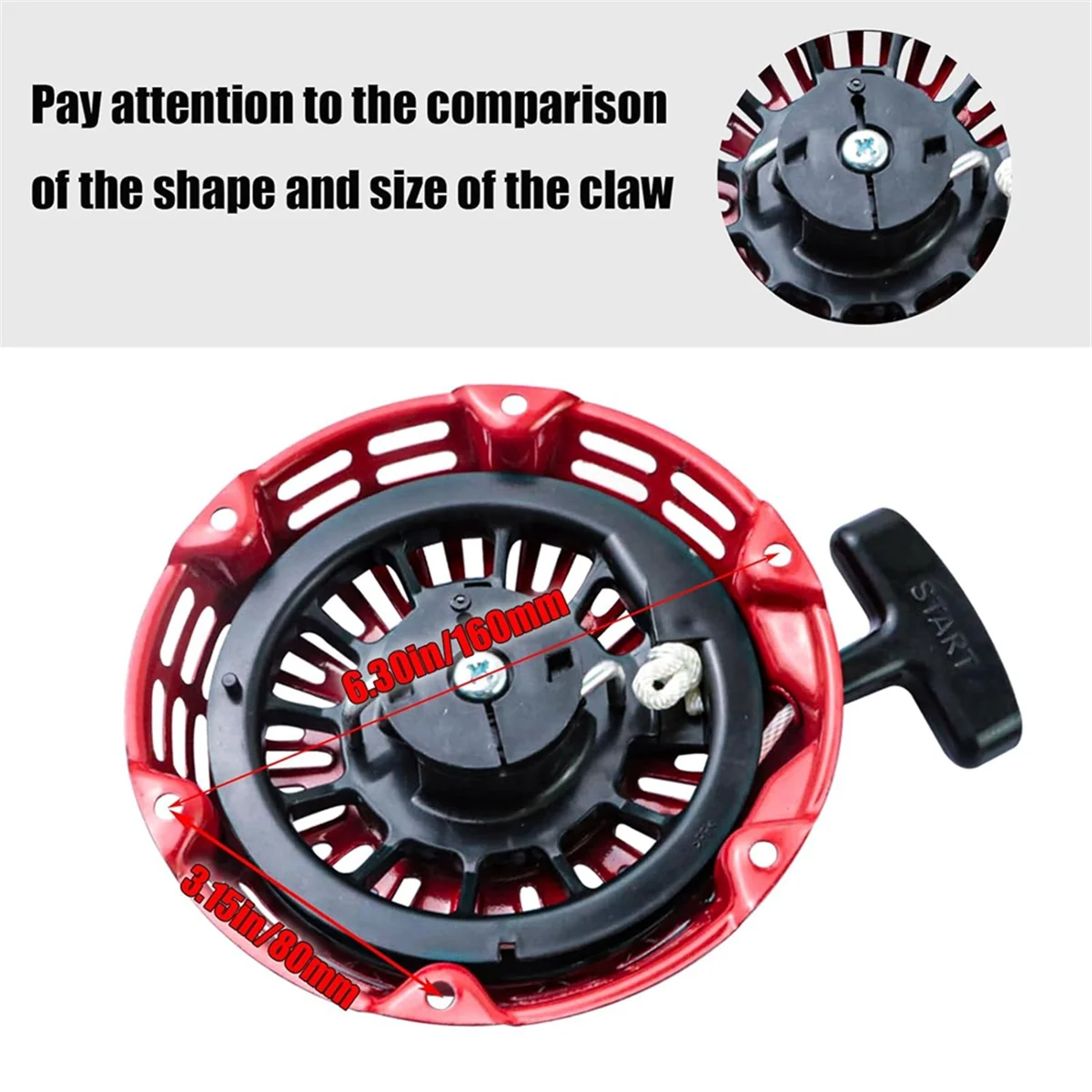 Ручной стартер в сборе для двигателя Honda GX200 GX160 5 6 л.с. с изогнутой собакой стержня