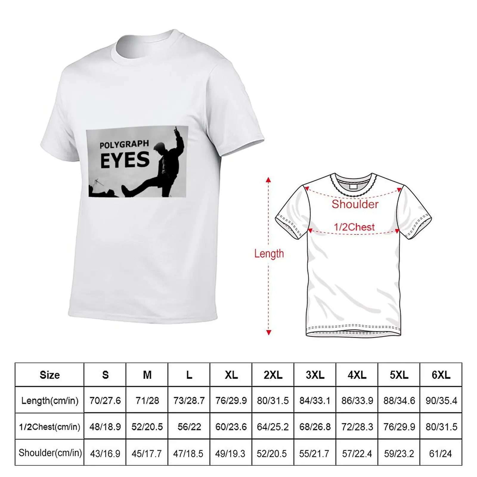 Фото Футболка Yungblud Polygraph Eyes, мужская футболка, хлопковые футболки для мужчин, набор белых футболок для мужчин, мягкая хлопковая футболка №2