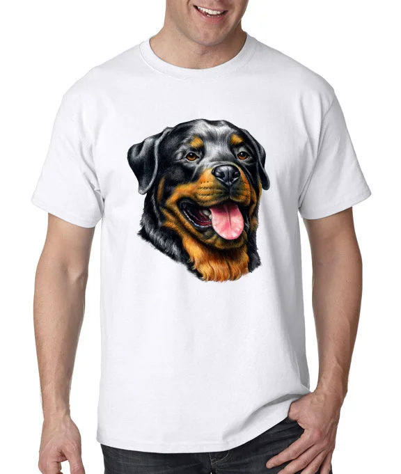 

Rottweiler Dog Face White T-Shirt