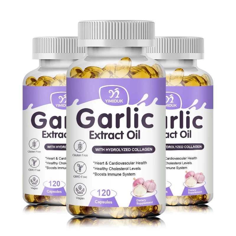 

Pure Garlic Extract Supplement - Promotes Balanced Cholesterol Levels, Supports the Immune System, Improves Health