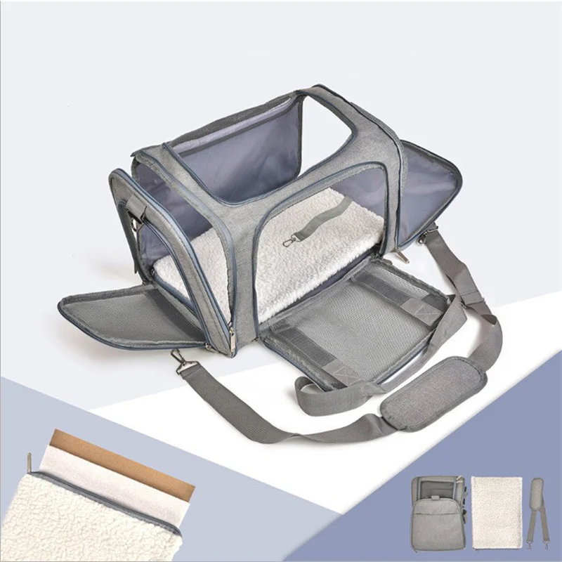 

Dog Carrier Bag Soft Side Backpack Cat Pet Carriers Dog Travel Bags Airline Approved Transport For Small Dogs Cats Outgoing