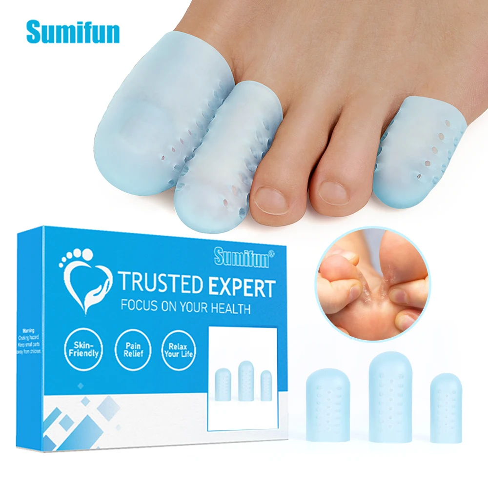 

14Pcs/box Silicone Thumb Sleeve Toe Cap Cover Protector for Corn Blisters Pain Relief Finger Gel Tube Bunion Care Feet Care Tool