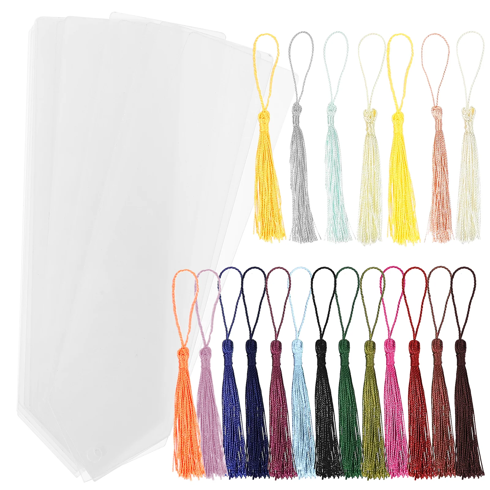 

Blank Bookmark Clear Bookmarks Acrylic Blanks Colorful Tassels Designed Delicate Page Marker