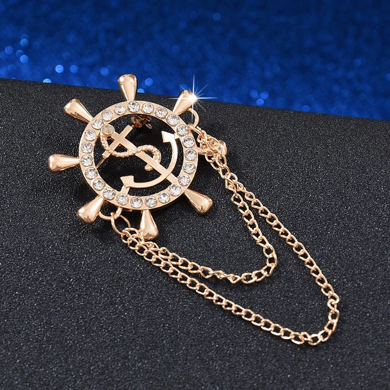 

Европейские и американские хипстерские простые элегантные броши в морском стиле для мужского костюма в деловом стиле