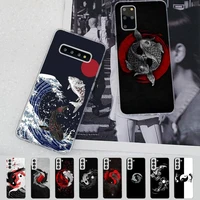 chinese koi fishes phone case for samsung s21 a10 for redmi note 7 9 for huawei p30pro honor 8x 10i cover