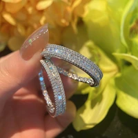 2022 new luxury trend full zircon women small hoop earring chic circle earrings top quality party show banquet jewelry girl gift