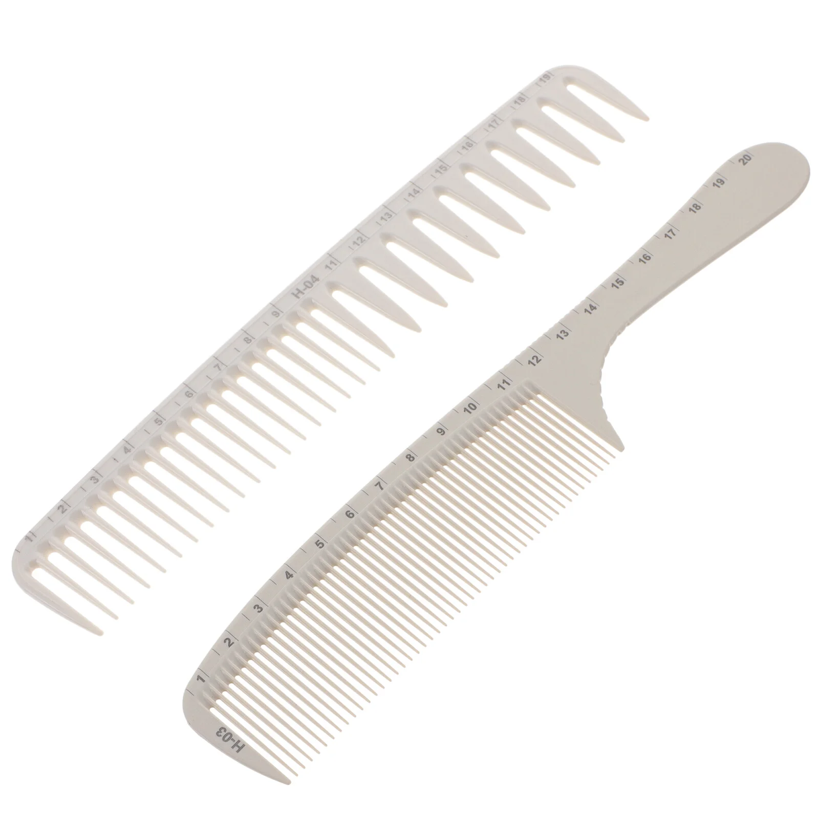 

2 Pcs Graduated Hair Comb Cutting Precision Ruler Combs Bulk Professional Abs Barber Parting Braiding Travel Styling