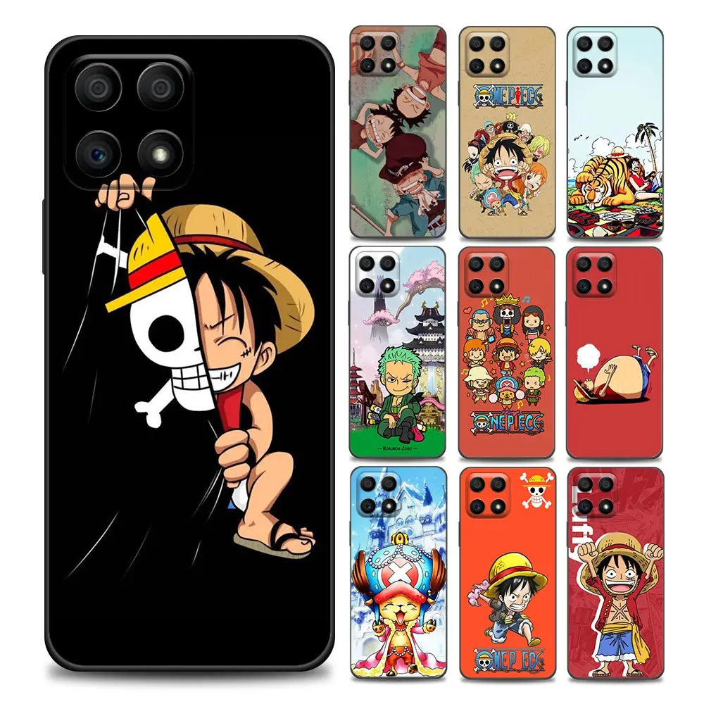

Anime One Piece Cute Luffy Ace Zoro Phone Case for Honor 8X 9S 9A 9C 9X Lite Play 9A 50 20 30 Pro 30i 20S(6.15) Soft Silicone