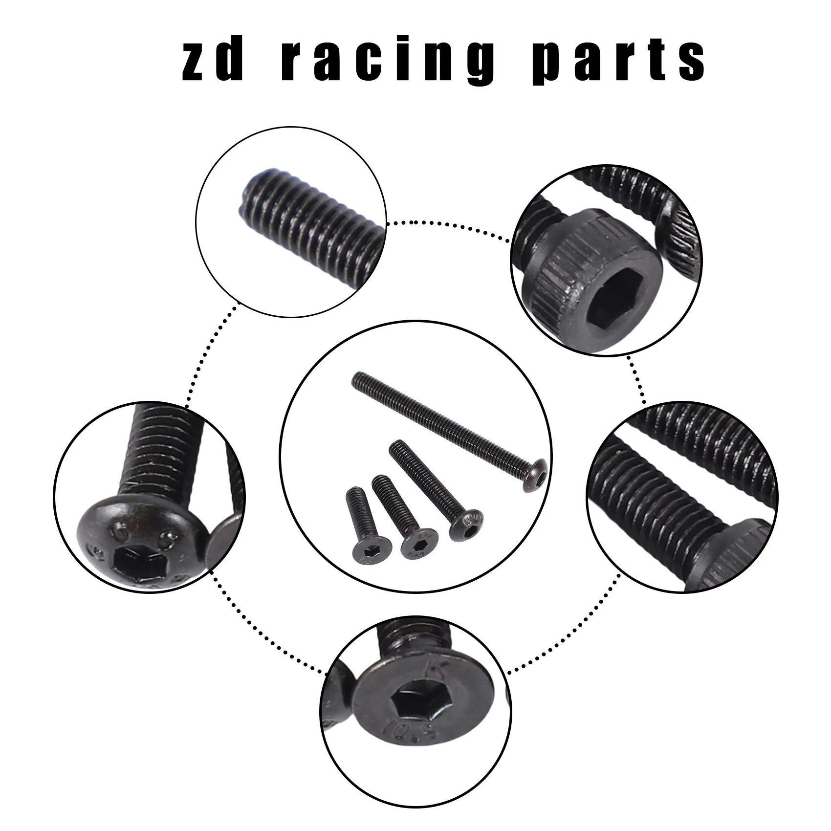 8106 Полный набор винтов для 1/8 ZD Racing 9116 9020 9021 9072 9071 9203 08421 08423 08425 08427 08428 Запчасти