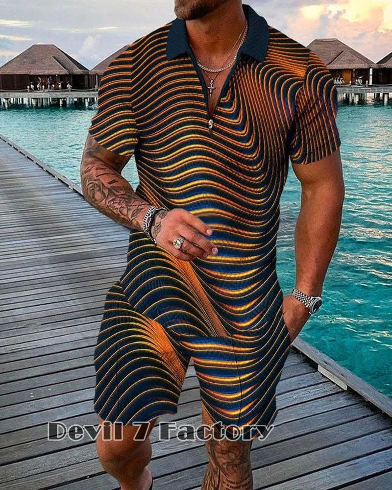 Summer Polo T Shirt for Men High Quality Sets Fashion Luxury Short Sleeve Polo Shirt Shorts Suit Casual Clothing Men's Tracksuit