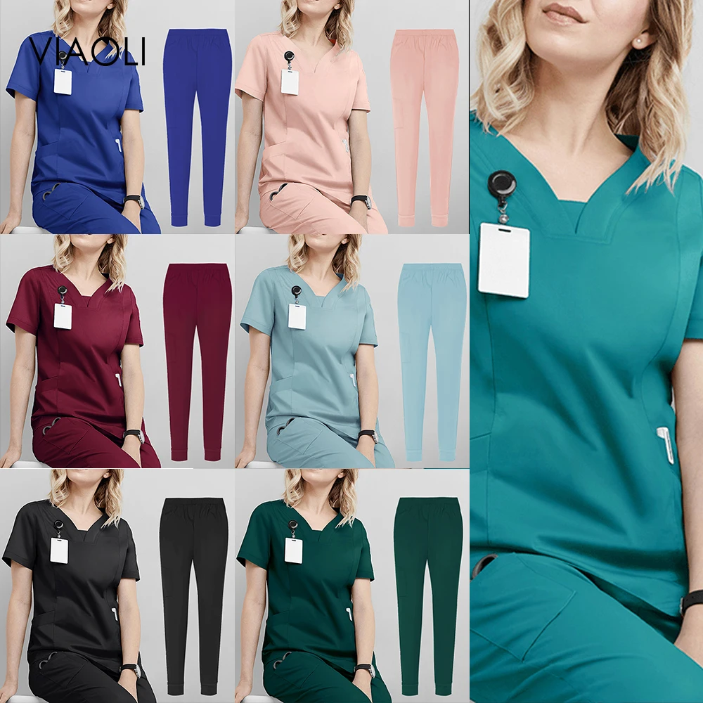

Veterinary Workwear Surgical Uniforms Jogging Suits Nurse Work Clothes Pet Clinic Uniforms Work Sets High Quality Wholesale Set