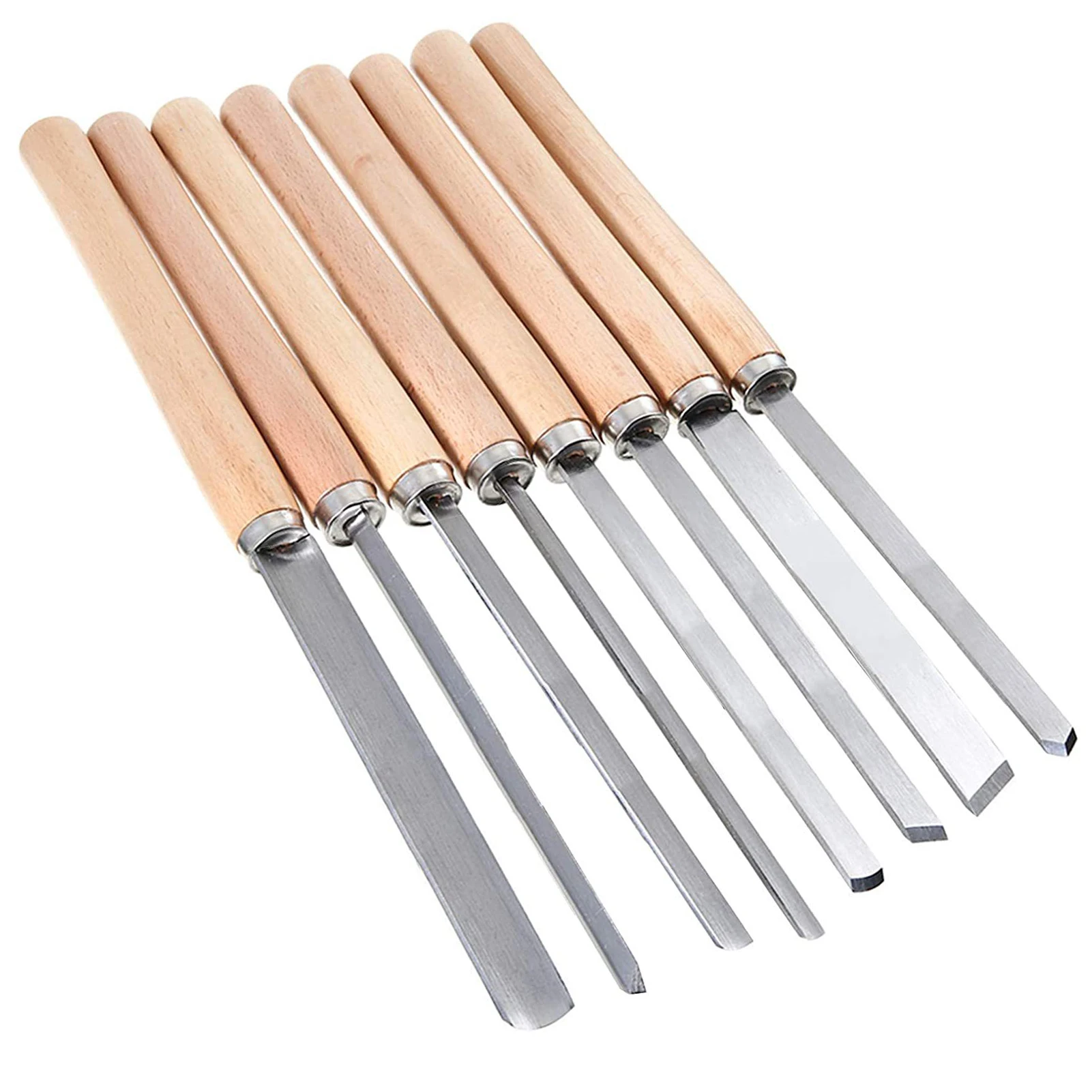 

Wood Lathe Chisel Set Wood Carving Tool Set 8Pcs Wood Chisels For Woodworking Wood Turning Chisels With Wooden Handle Easy