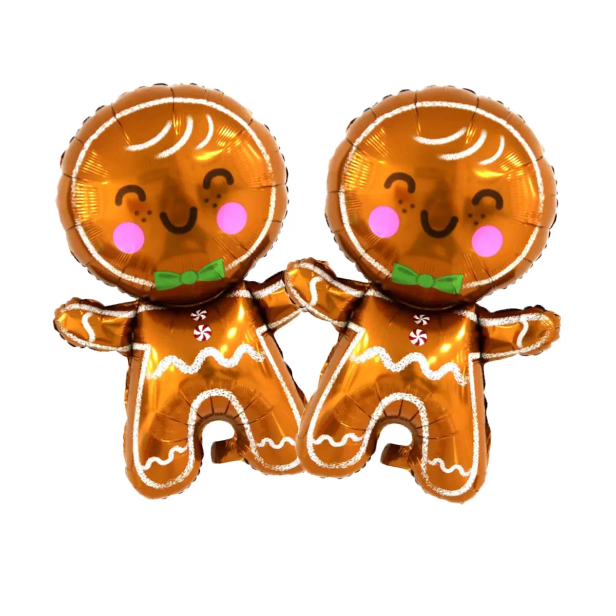 2 шт. новогодние фольгированные шары с имбирным человеком