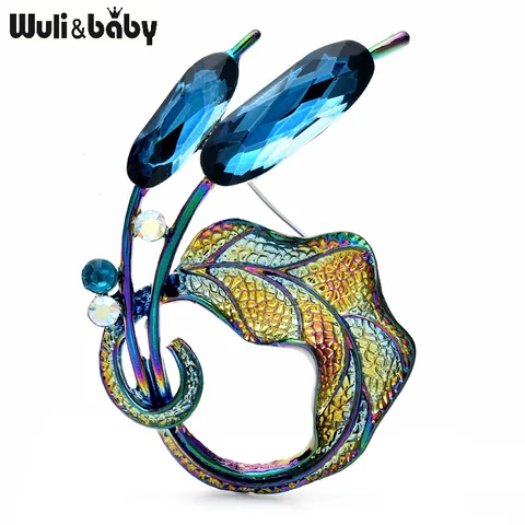 Wuli&baby хрустальные броши с цветами