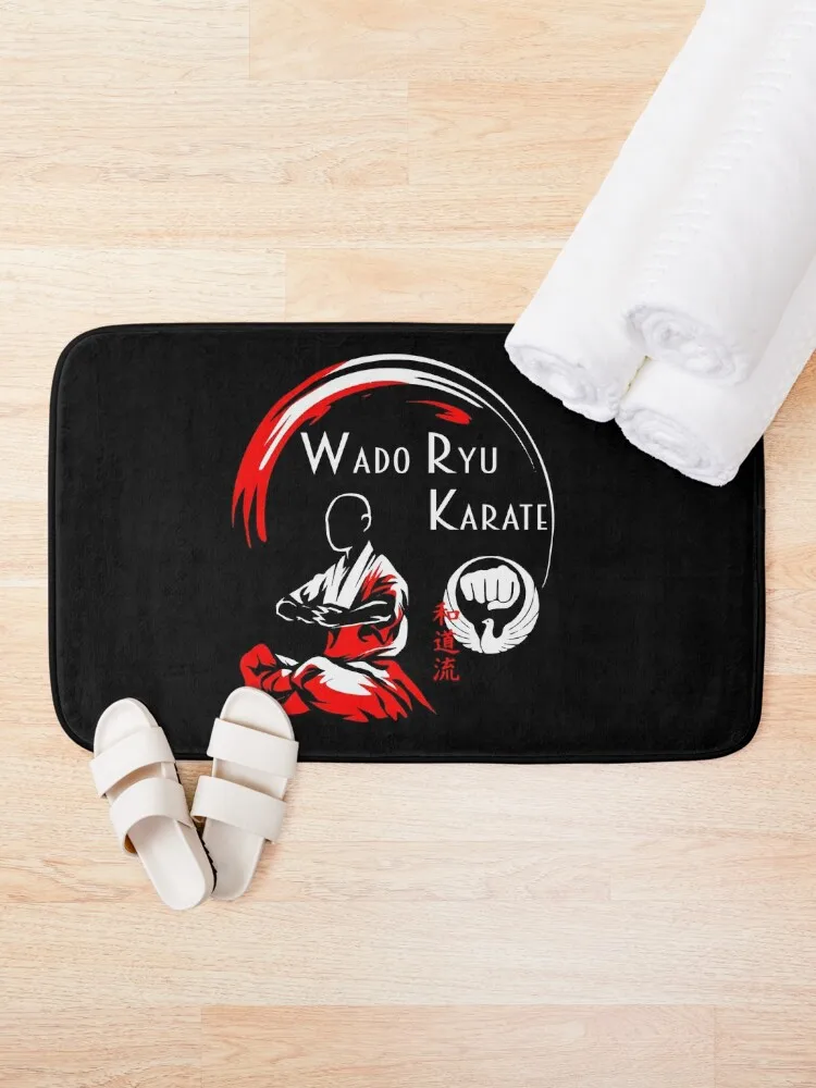 Wado Ryu Karate Sensei медитация-Budo боевые искусства Дизайн коврик для ванной кухонный